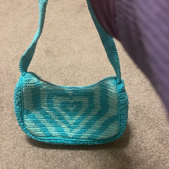 Claire's Handbags - Blue Woven Shoulder Bag new with out tags
